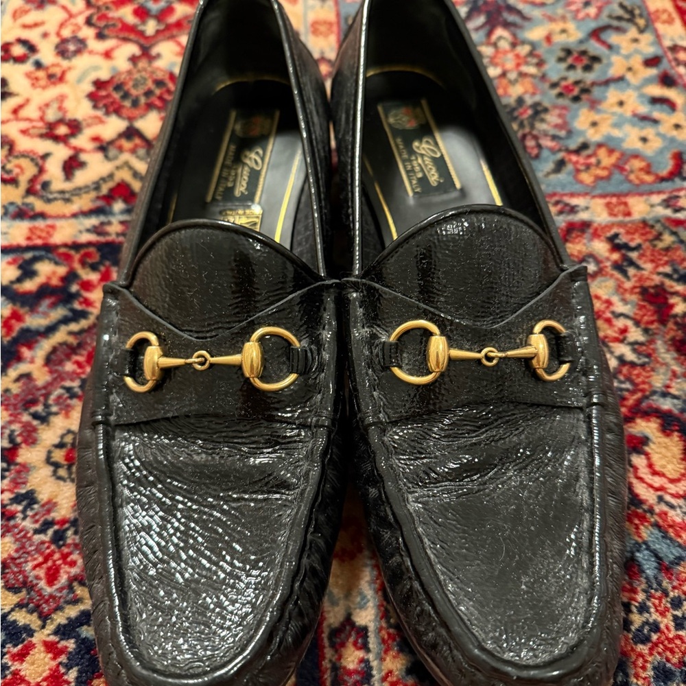 Gucci Horsebit Patent Leather Loafers